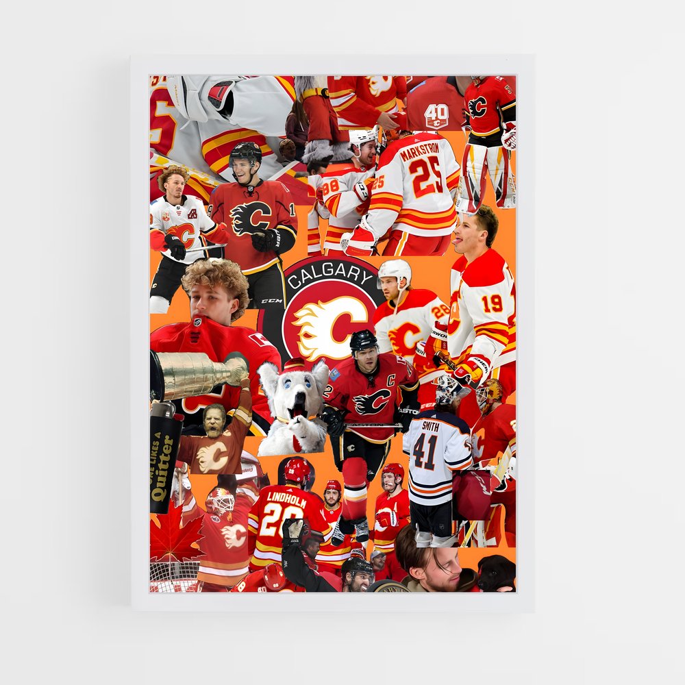Poster Flames en Fusion – affiche Hockey sur glace (vue 3)